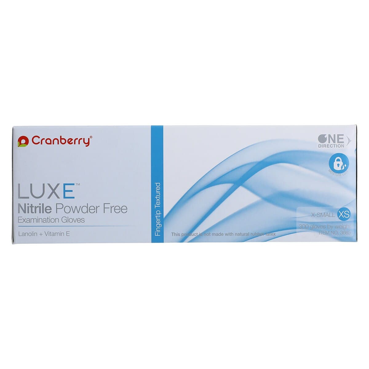 Cranberry LUXE Nitrile Exam Gloves, Powder Free, Non-Sterile, X-Small, Azure Blue, 300/Box, CR3665 thumbnail 7