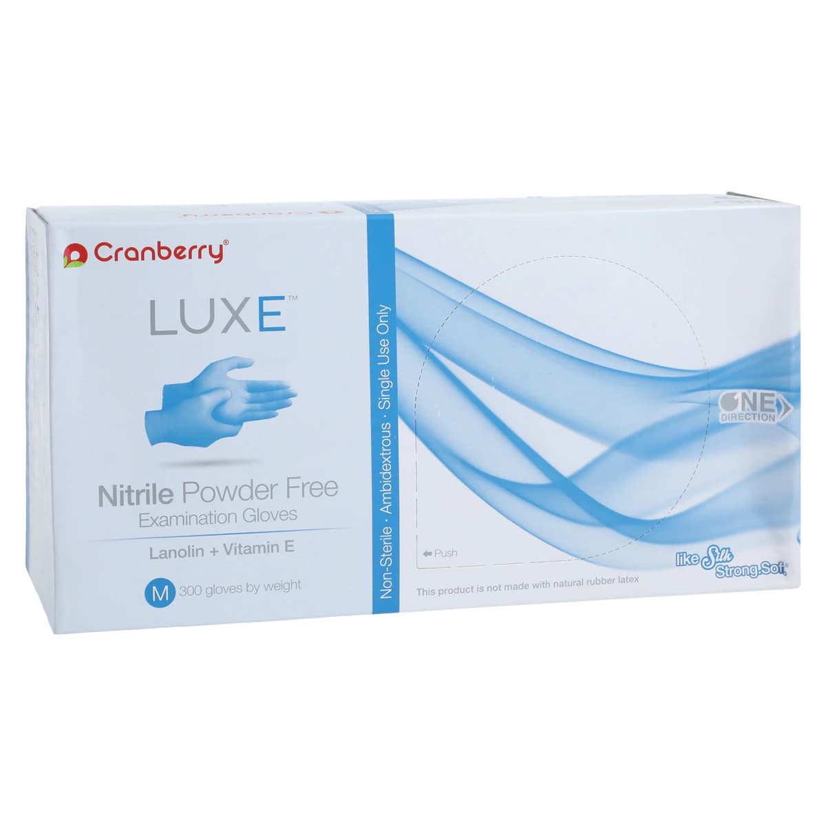 Cranberry LUXE Nitrile Exam Gloves, Powder Free, Non-Sterile, Medium, Azure Blue, 300/Box, CR3667 thumbnail 4