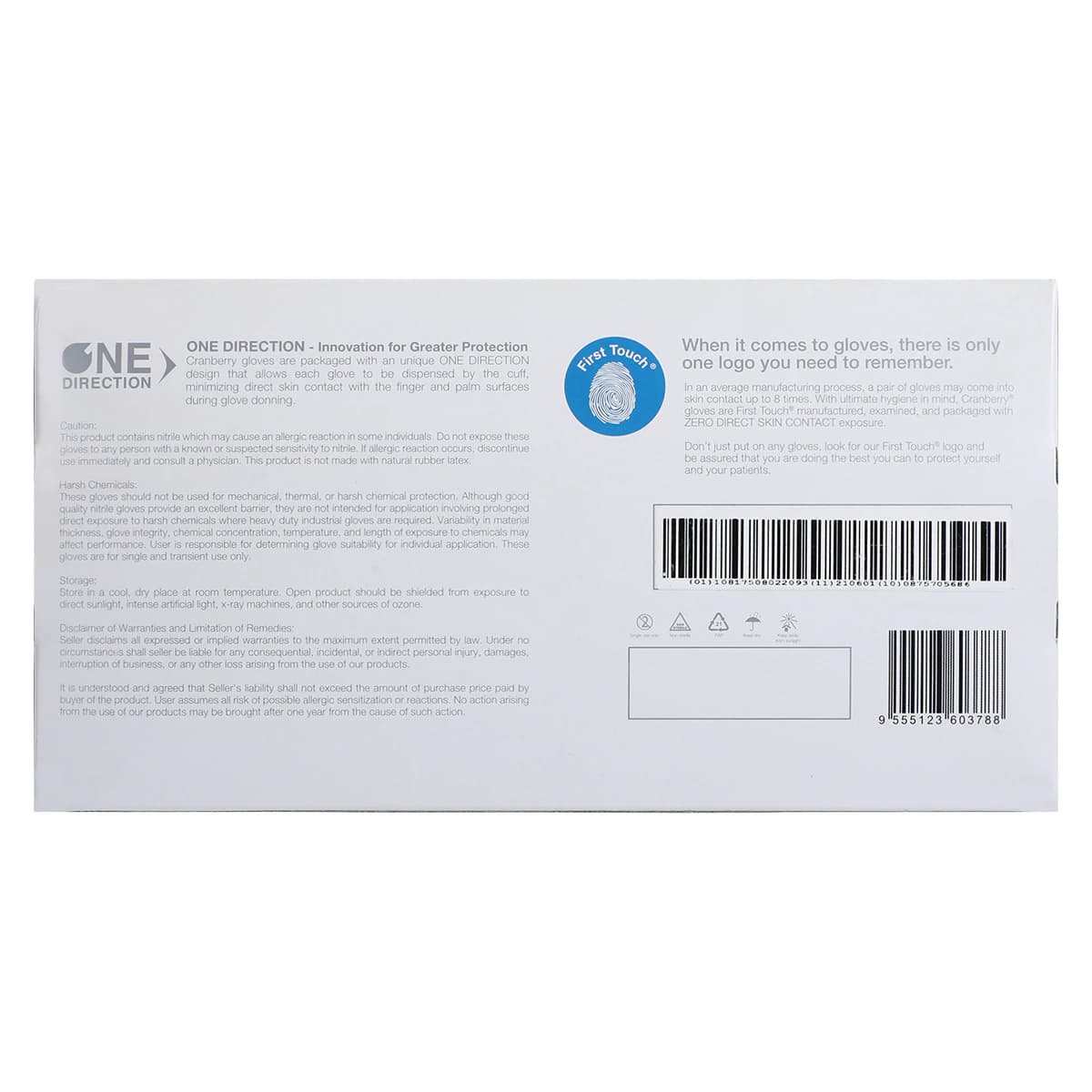 Cranberry LUXE Nitrile Exam Gloves, Powder Free, Non-Sterile, Large, Azure Blue, 300/Box, CR3668 thumbnail 8