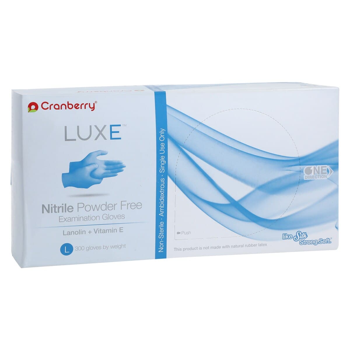 Cranberry LUXE Nitrile Exam Gloves, Powder Free, Non-Sterile, Large, Azure Blue, 300/Box, CR3668 thumbnail 4
