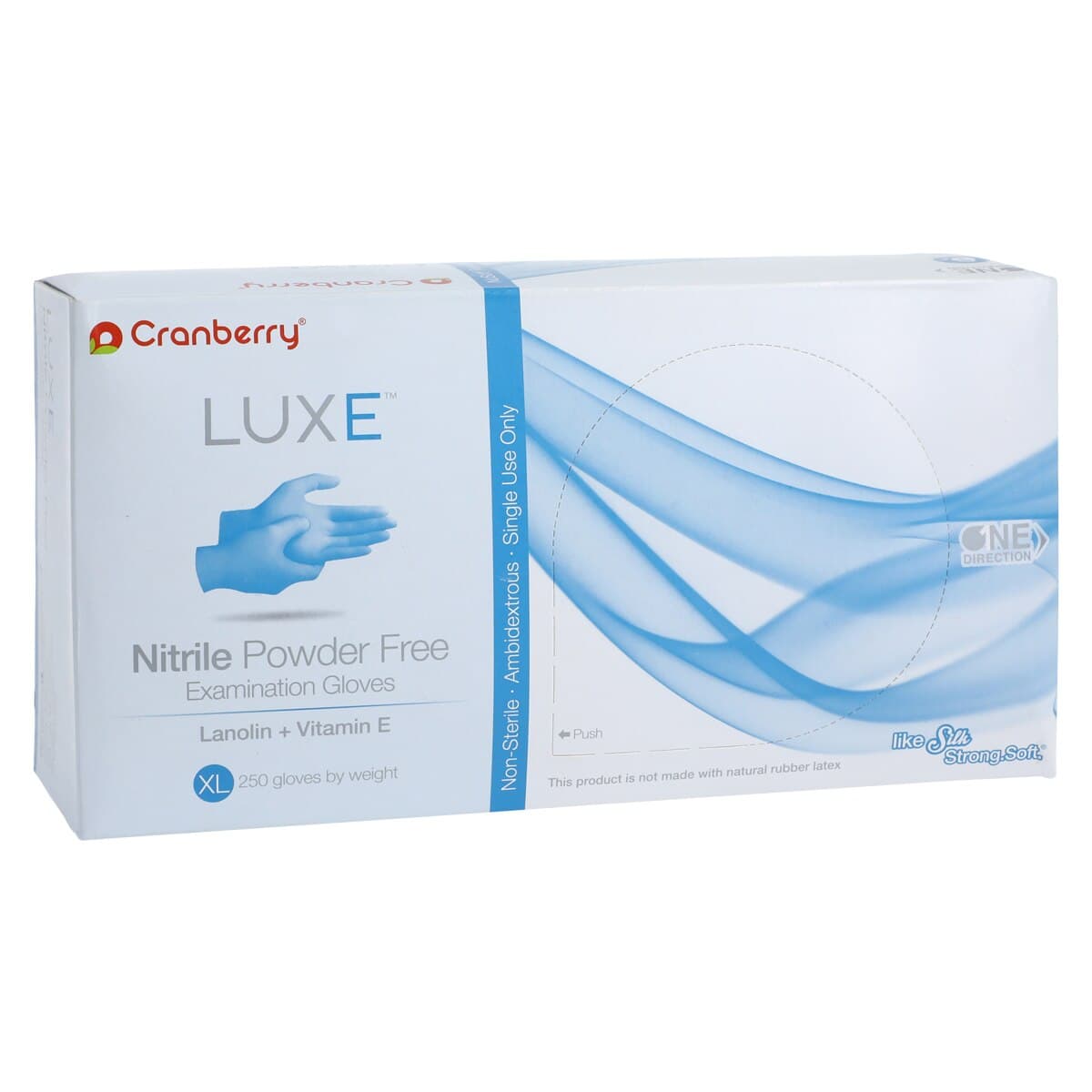 Cranberry LUXE Nitrile Exam Gloves, Powder Free, Non-Sterile, X-Large, Azure Blue, 250/Box, CR3669 thumbnail 4