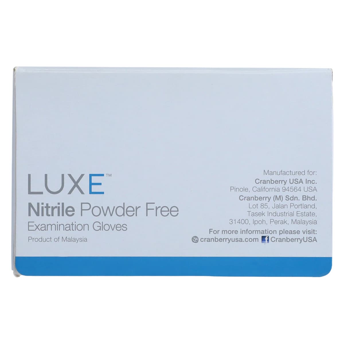 Cranberry LUXE Nitrile Exam Gloves, Powder Free, Non-Sterile, X-Large, Azure Blue, 250/Box, CR3669 thumbnail 5