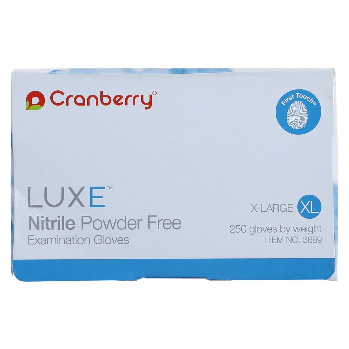Cranberry LUXE Nitrile Exam Gloves, Powder Free, Non-Sterile, X-Large, Azure Blue, 250/Box, CR3669 thumbnail 6