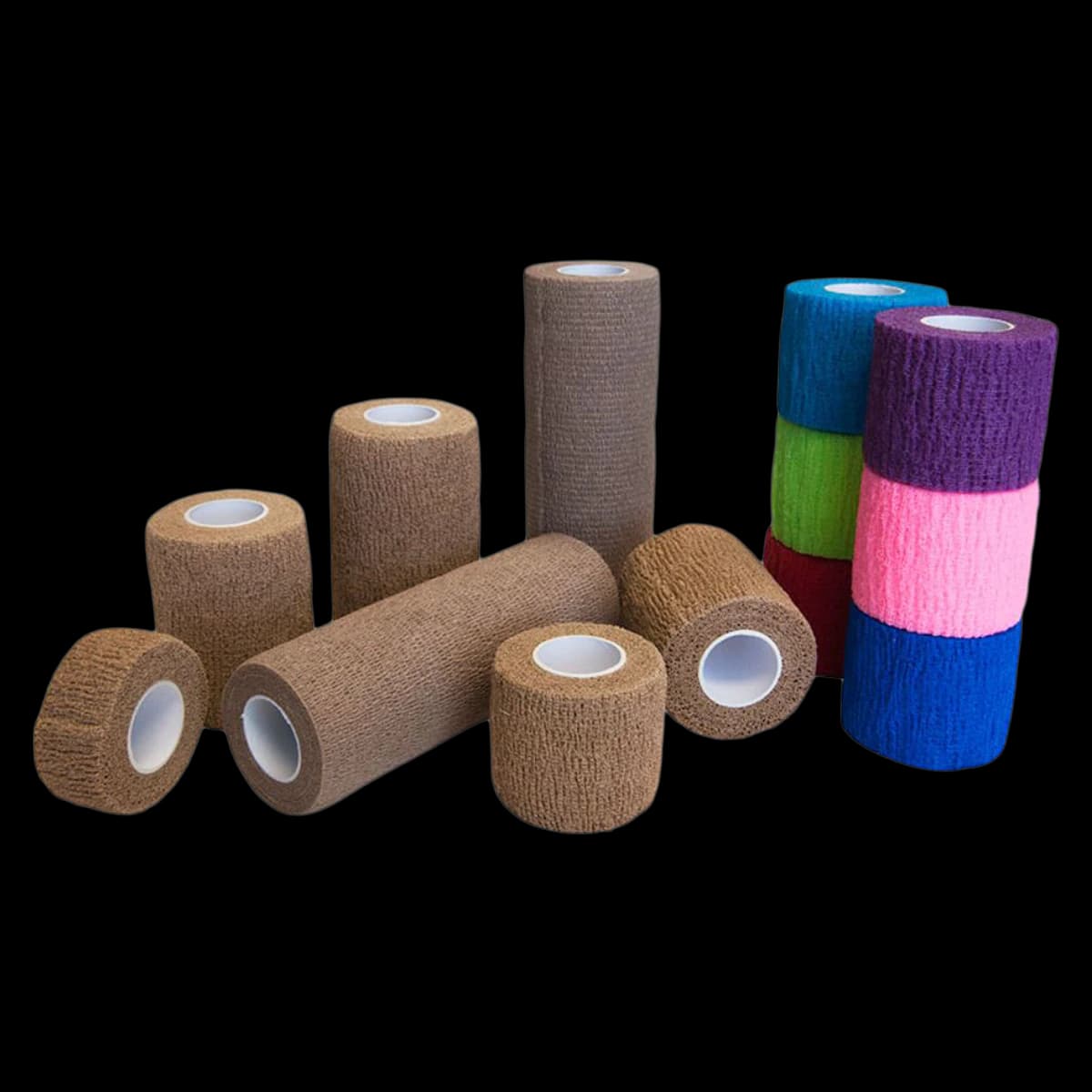 PremierPro Cohesive Bandage, Latex-Free, Non-Sterile, Tan, 1" x 5 yd, 30/Case - MED Bandage Cohesv Ltx NS Tan - Image 1
