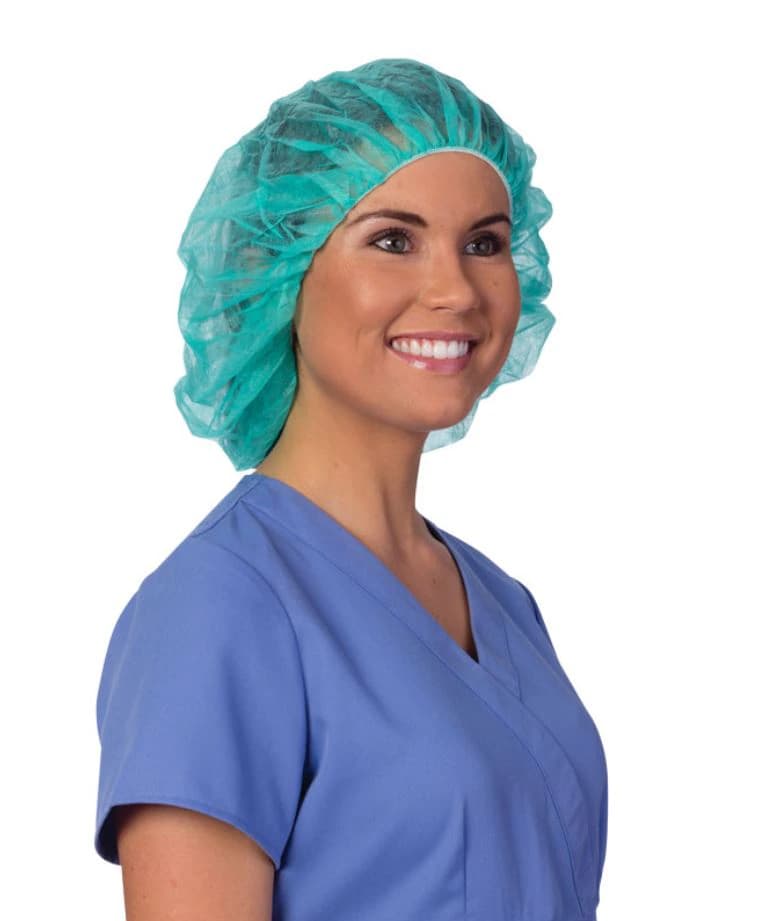 PremierPro Bouffant Cap, Disposable, Blue, Non-Latex, 100/Box - MED PremierPro Cap Bouffant - Image 1
