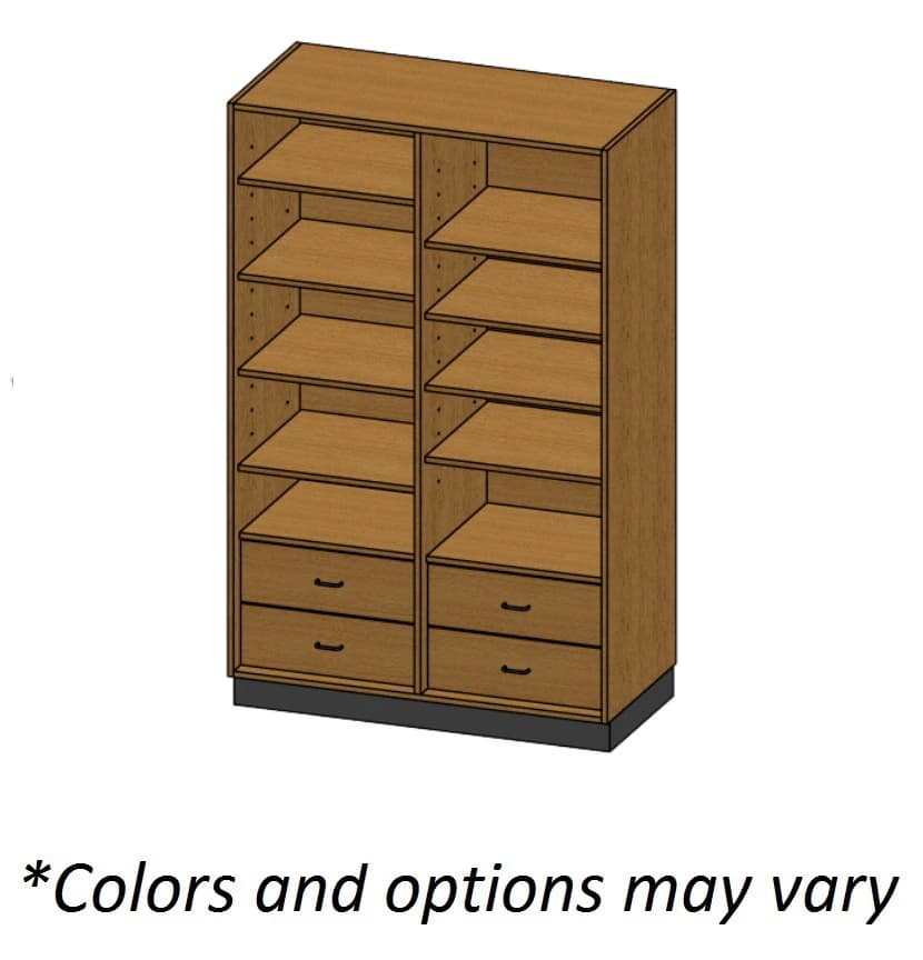 Athletic Edge Stor-Edge Storage Cabinet, 4 Drawer, Laminate Oak Finish - Cabinet Stor-Edge Laminate - Image 1
