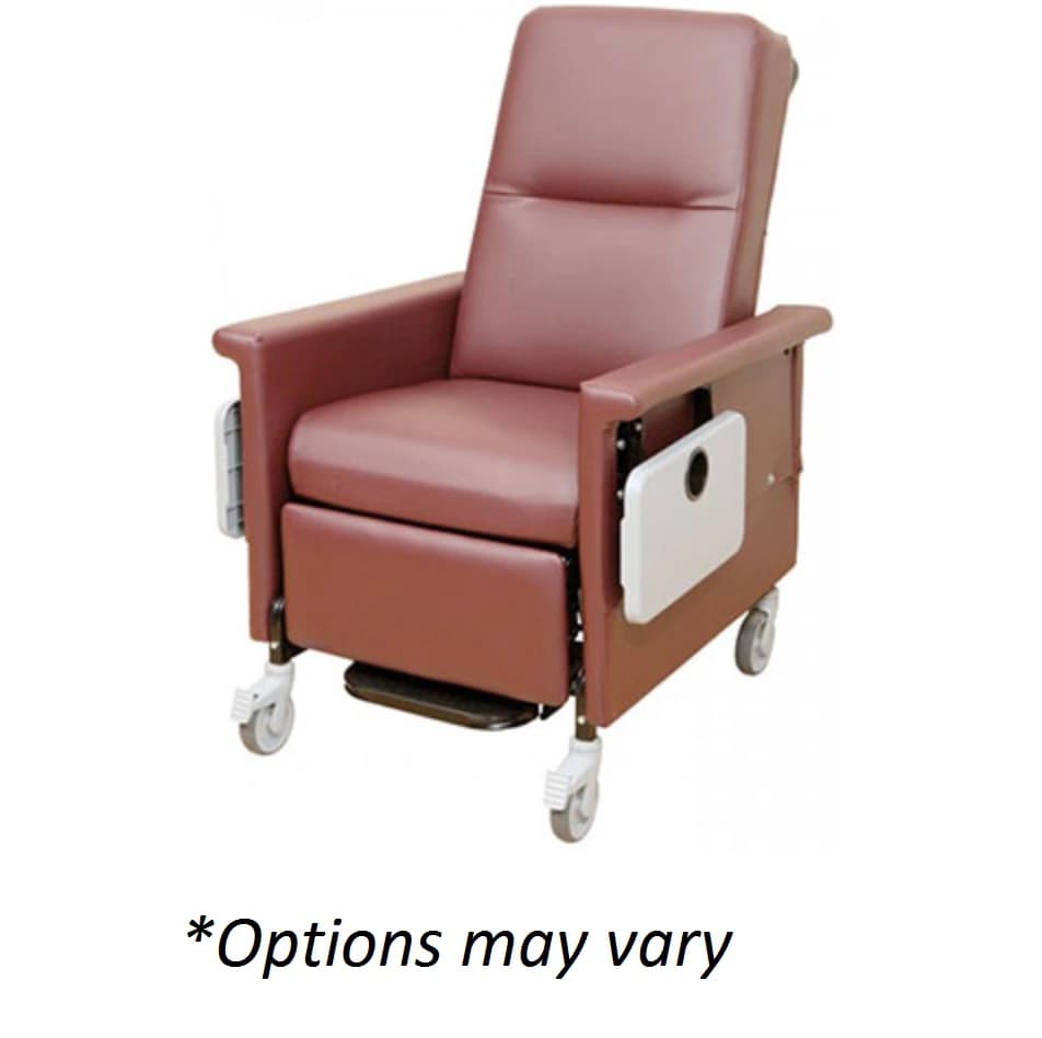 Champion 54 Series Clinical Transport Recliner, Steel Frame, 300 lb Capacity, Manual, Pebble Gray - Recliner Clinical Transport 54 - Image 1