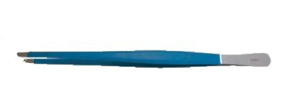Tissue Forceps, 1x2 Teeth, Blue, 10" (BR Surgical, LLC) - Forcep Tiss 1x2 Teeth Blue - Image 1