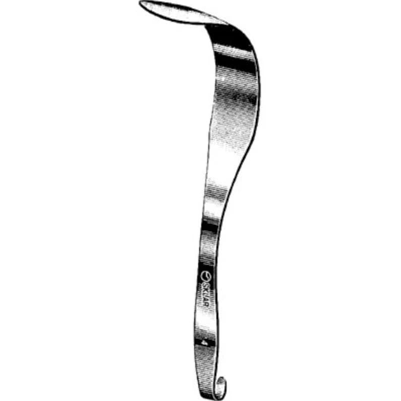 Sklar Deaver Surgical Retractor, #4 Curved, 2" x 12", Stainless Steel, Reusable, Non-Sterile, Each - Retractor Deaver #4 Crv - Image 1