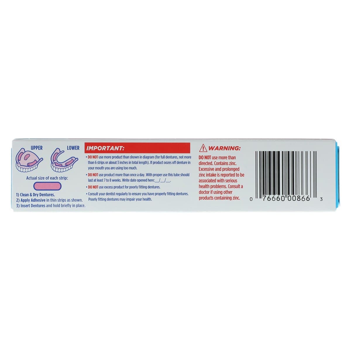 Fixodent Dental Appliance Adhesive Original, 2.4 oz Tube thumbnail 3