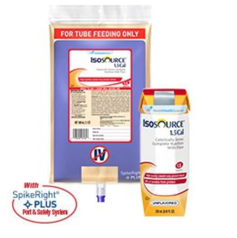 Isosource 1.5 CAL Tube Feeding Formula, SpikeRight Plus UltraPak, 1000 mL Closed System, 6/Case - Isosource 1.5 SpkRight UltraPk - Image 1