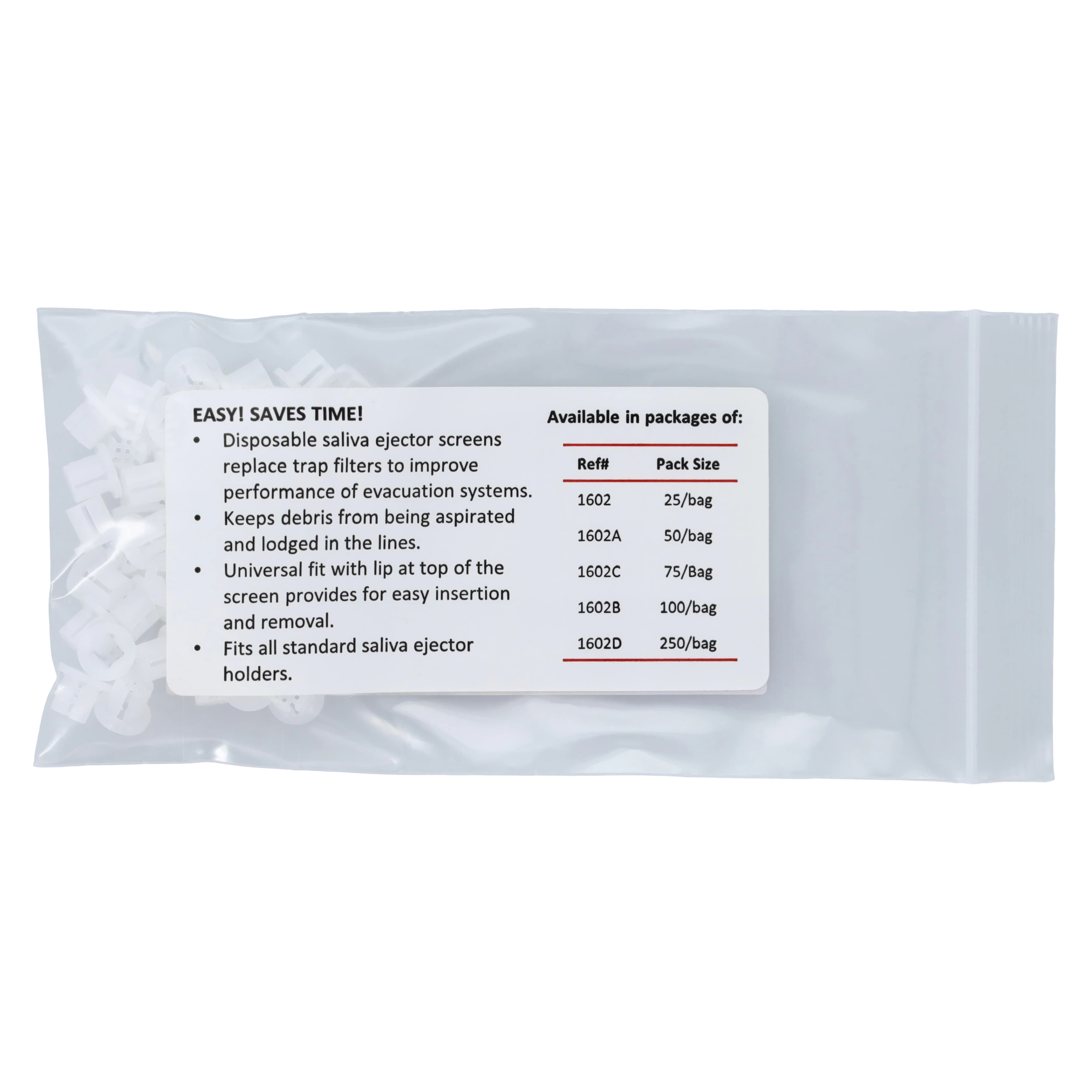 Palmero Saliva Ejector Screens, Universal Fit, Disposable, 50/Bag thumbnail 4