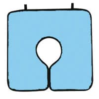 Cling Shield® Pan-A-Cape Lead-Lined X-Ray Apron, Adult, Blue Vinyl, No Collar, 0.3mm, 23-1/2" x 7-1/2" - Cling Shield® Blue Lead-Lined Adult Pano Cape Apron No Collar .3mm - Image 1