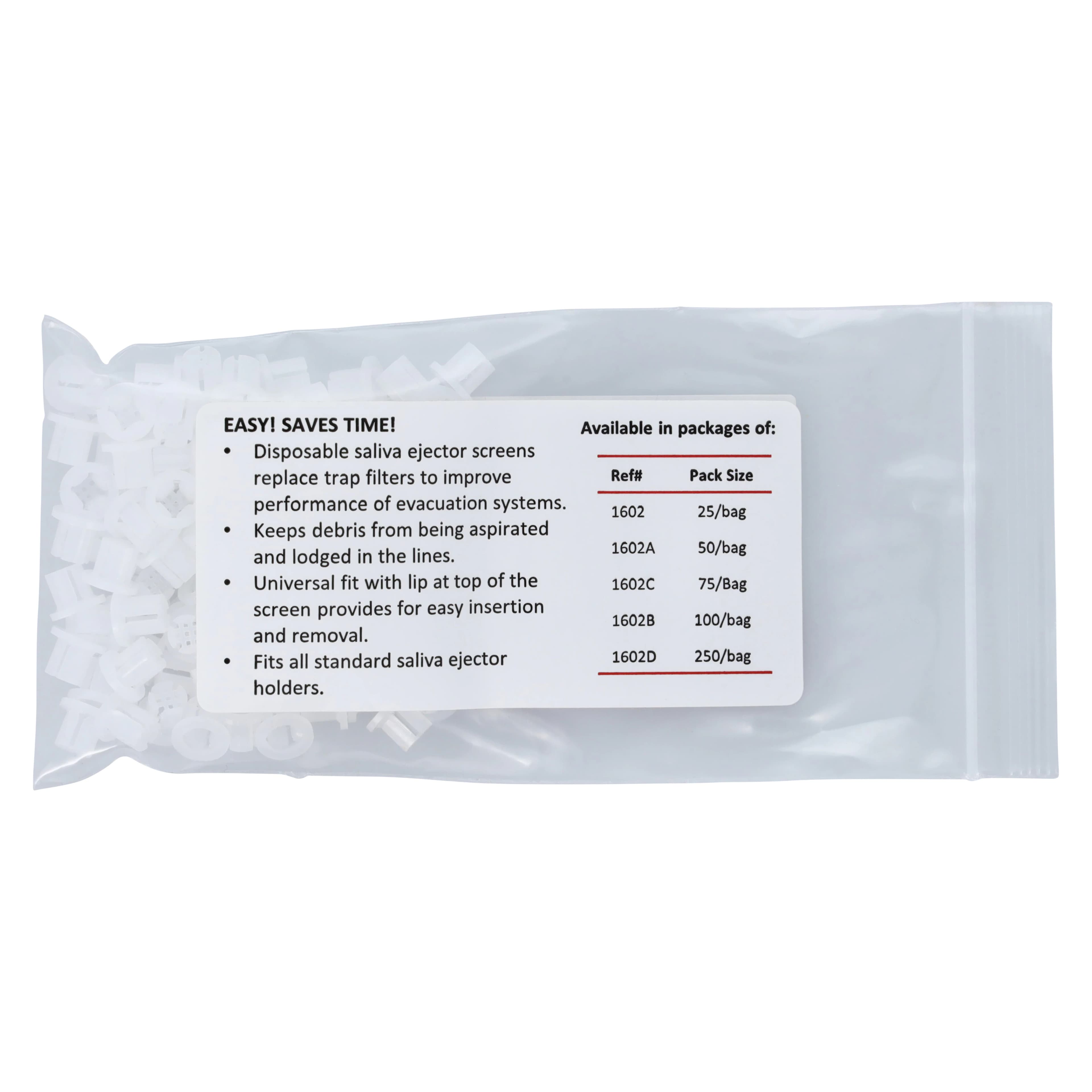 Palmero Saliva Ejector Screens, Disposable, Universal Fit, 100/Bag thumbnail 4
