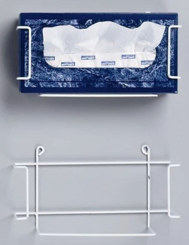 Hold-It Rectangular Tissue Box Holder, Professional Size, White, 1/Pk, 1859R thumbnail 2