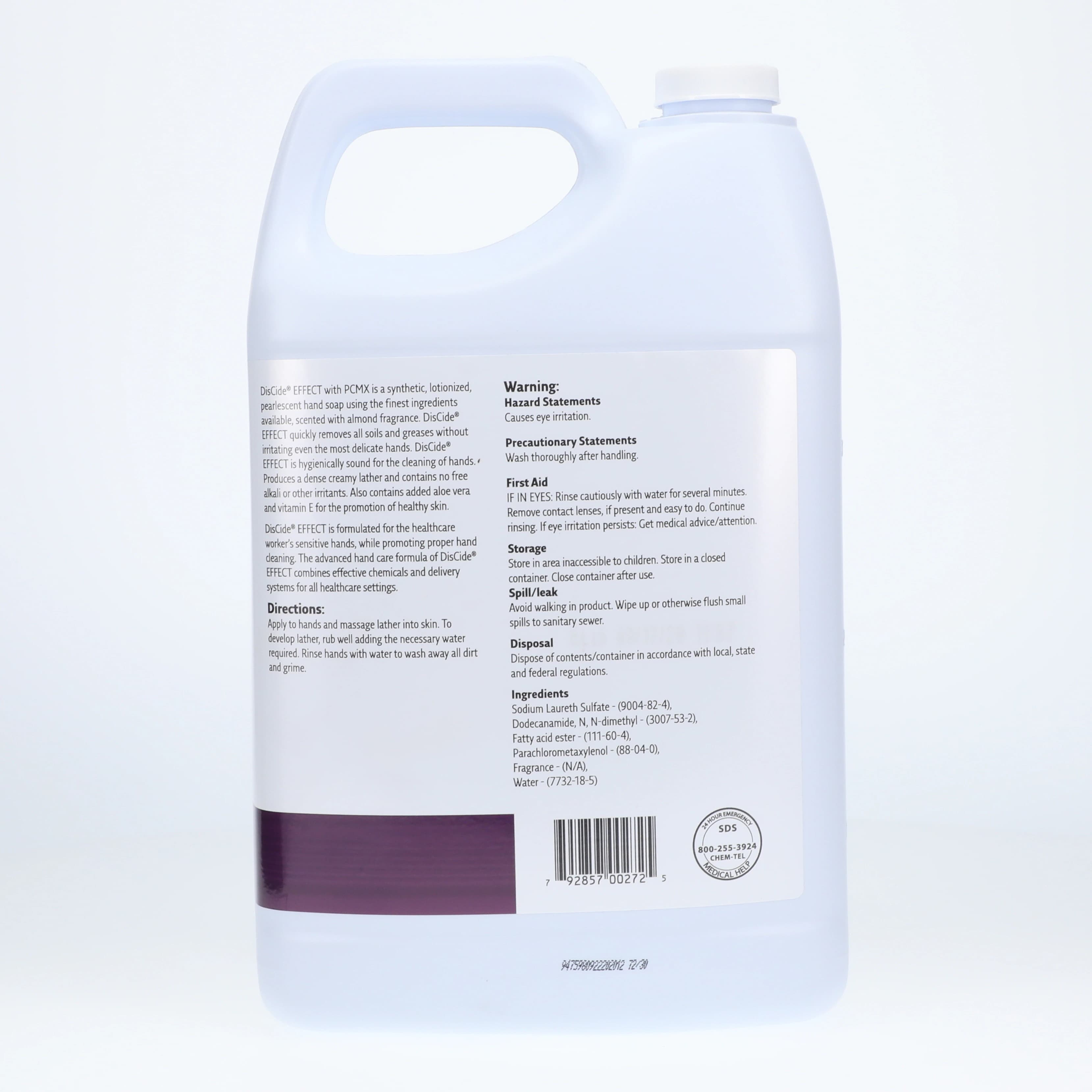 DisCide Effect Professional Hand Asepsis Soap, PCMX Antimicrobial, Fresh Almond, 1 Gallon Refill, 3542 thumbnail 3