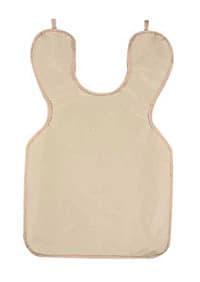 Palmero Cling Shield Adult X-Ray Apron, No Collar, Beige Vinyl, 0.3 mm Lead, 22.25" x 24.25", #20 - Palmero Adult x-ray apron without collar, Beige Vinyl with beige binding, 0.3 - Image 1
