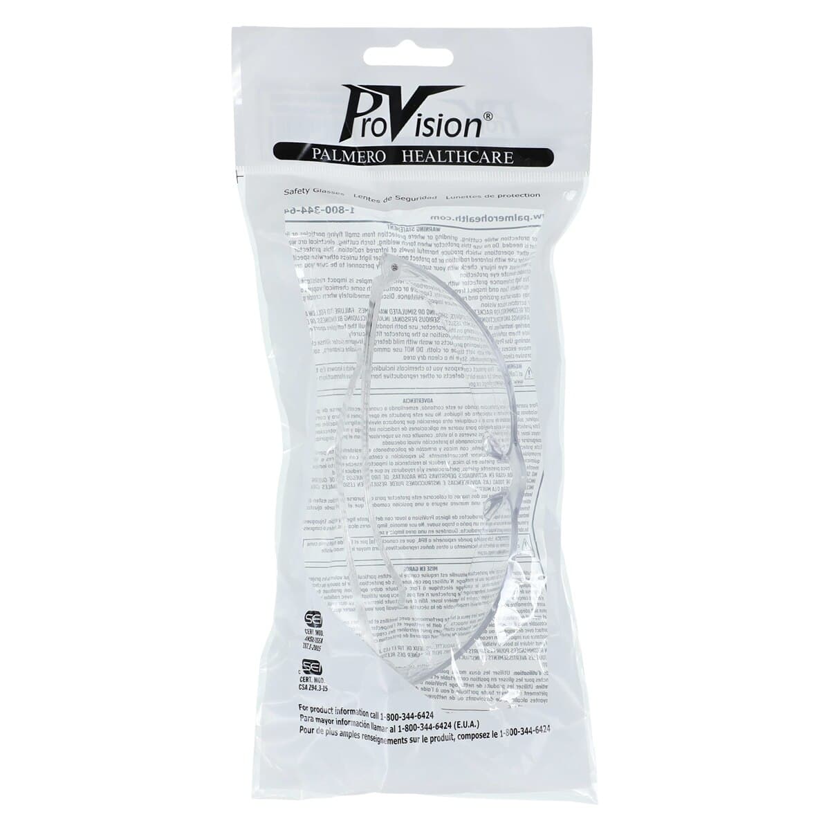 Palmero Cool Wraps Bifocal Safety Eyewear, 1.0 Diopter, Clear Frame/Clear Lens, ANSI Z87.1, 3730A thumbnail 5