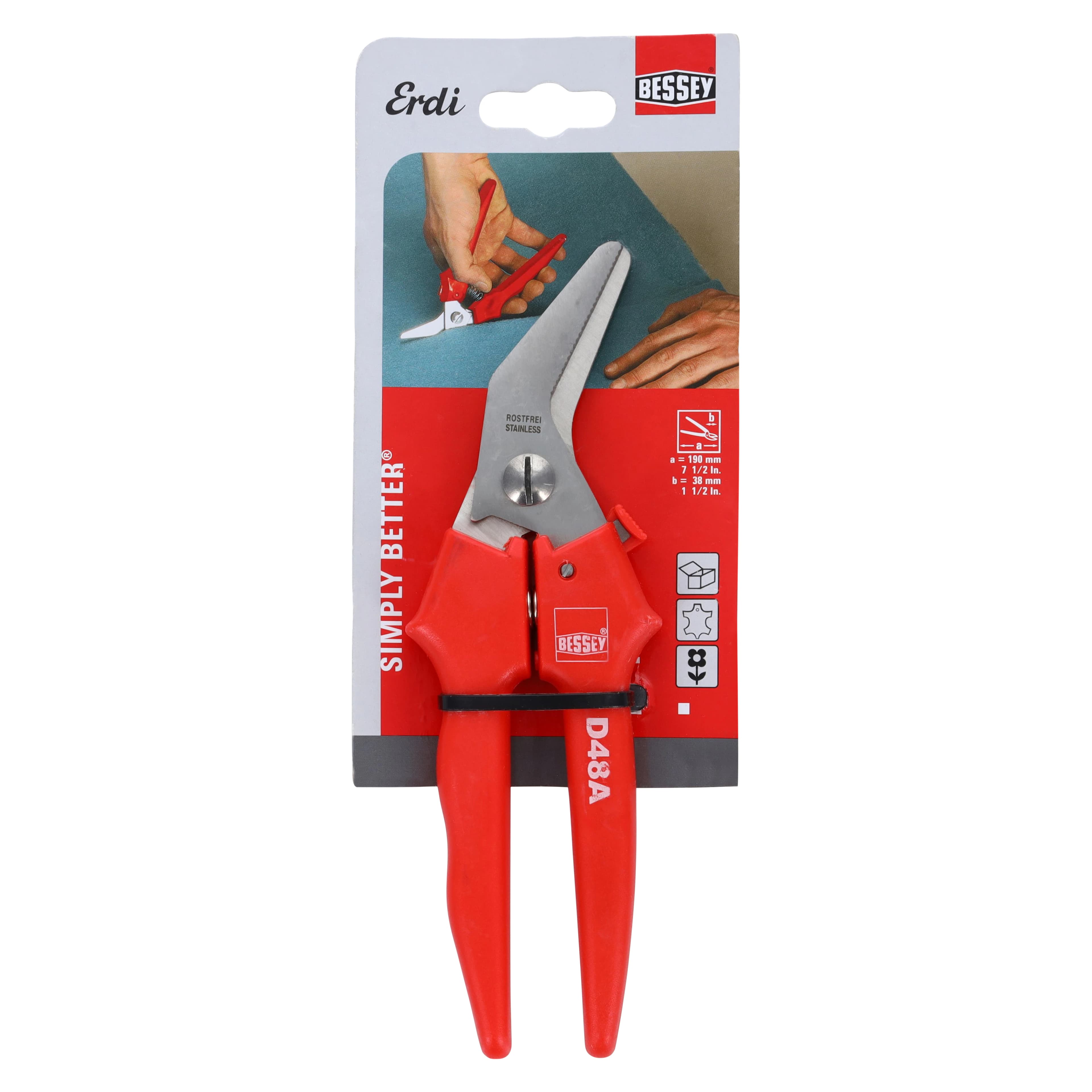 Performance Health Supply Utility Shears, Angled, 7-1/2" Stainless Steel, Each - Emergency Shears - Image 1