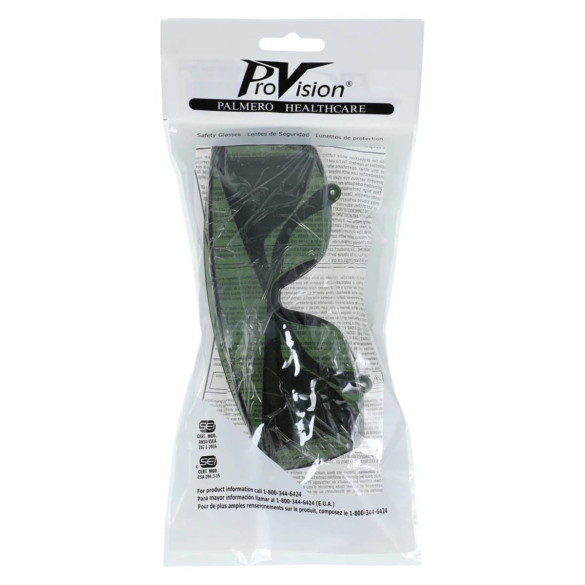 ProVision EyeSavers Safety Eyewear, Green Frame/Green Lens, One Size Fits All, 1/Pk, 18S thumbnail 5