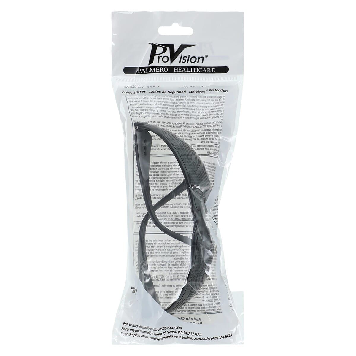 ProVision Contour Wraps Safety Eyewear, Black Frame, Gray Lens, Anti-Fog, Anti-Scratch, UV Protection, 1 Pair, 3552 thumbnail 5