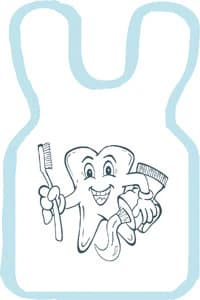 Cling Shield® Tooth Design Lead-Lined Child Protectall Apron with Neck Collar, 0.3mm, 20" x 20" - Cling Shield® Tooth Design Lead-Lined Child Protectall Apron with Neck Collar .3mm - Image 1