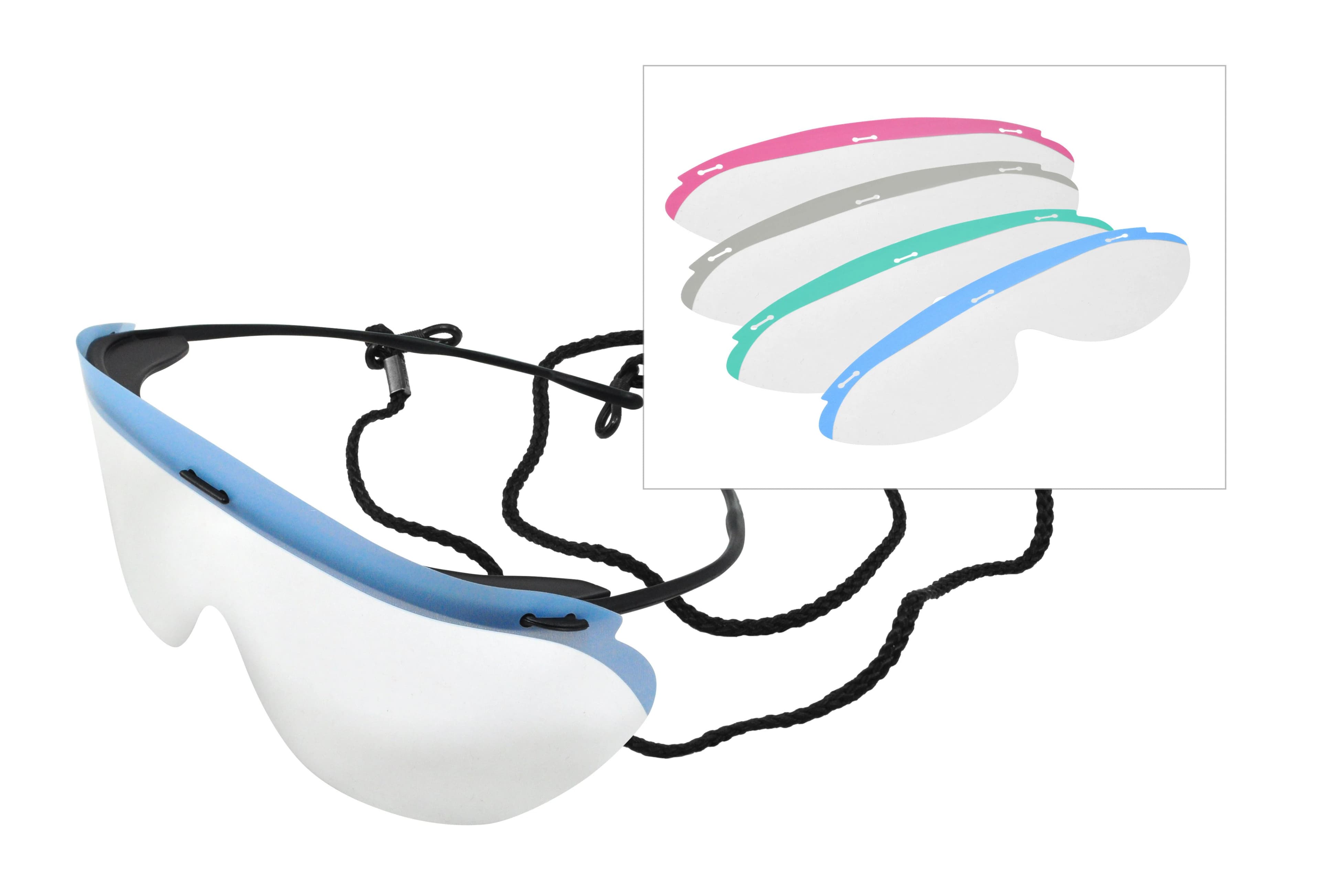 Dynamic Disposables Safety Eyewear Value Pack, 25 Frames, 100 Clear Lenses, 5 Cords, Black, 3908 - Dynamic Disposables Safety Eyewear Value Packs - Image 1