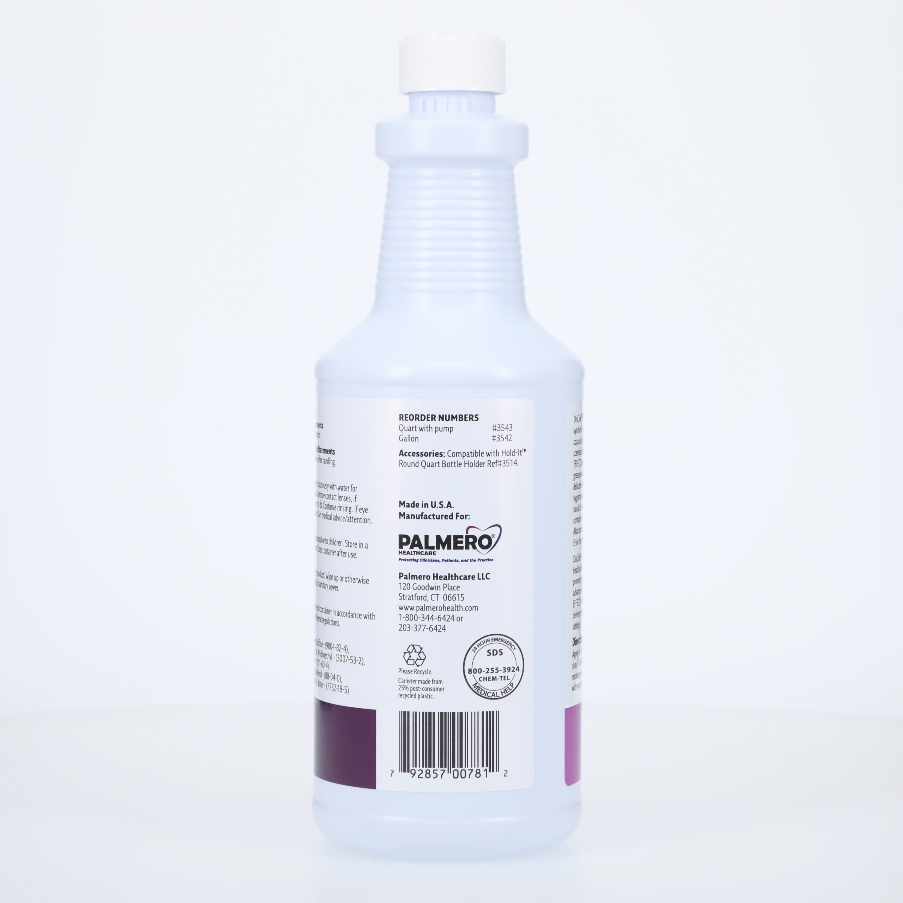 DisCide Effect Professional Hand Asepsis Soap, 1 Quart Bottle, PCMX, Fresh Almond Scent, 3543 thumbnail 3
