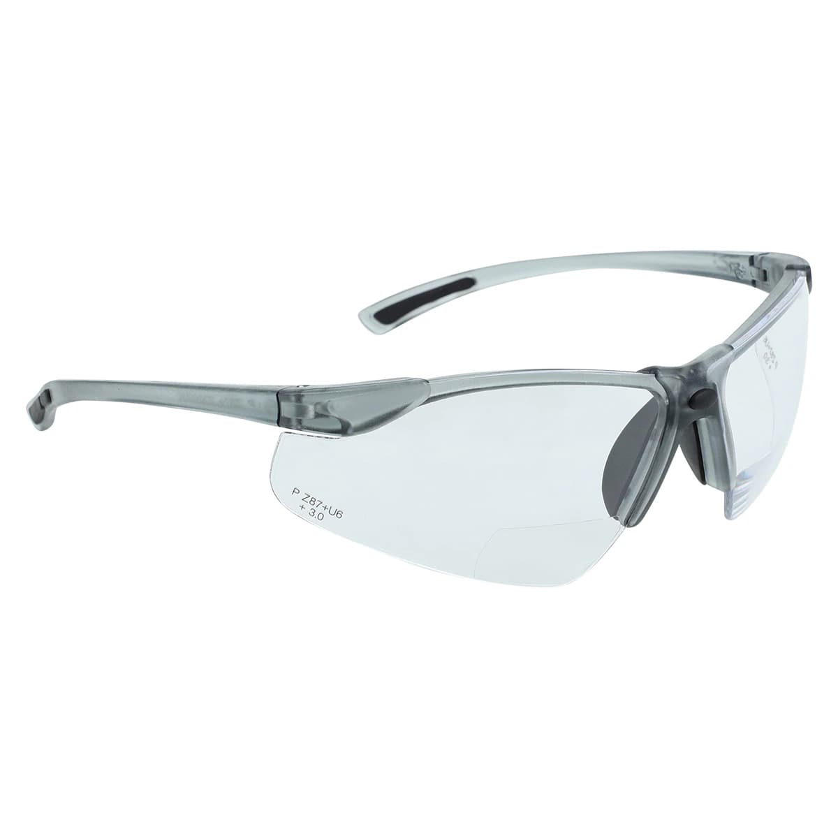 ProVision Tech Specs Bifocal Safety Eyewear, 3.0 Diopter, Grey Frame, Clear Lens, 1/Pk, 3720E - Tech Specs Bifocal Safety Eyewear - 3.0 Diopter - Image 1