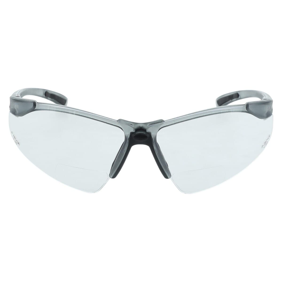 ProVision Tech Specs Bifocal Safety Eyewear, 3.0 Diopter, Grey Frame, Clear Lens, 1/Pk, 3720E thumbnail 3
