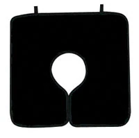 Palmero Cling Shield Pano-Cape X-Ray Apron, Adult, Black Vinyl, 23.5" x 7.5", 0.3 mm Lead Equivalent - Palmero Adult Cling Shield Pano-Cape Apron, Black Vinyl with black binding, 23 - Image 1