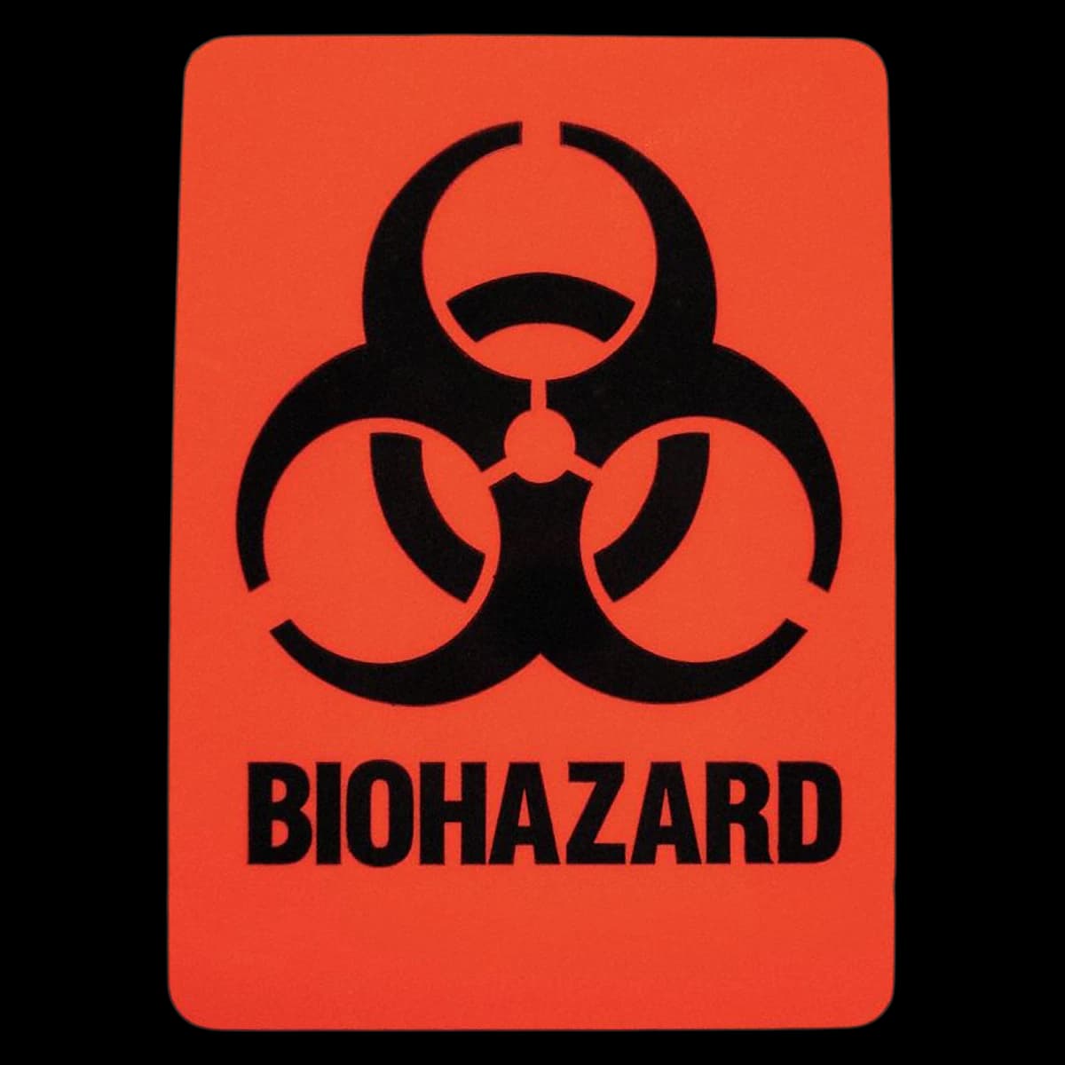 Biohazard Labels, Waterproof, 2-7/8" x 2", 25 per Box - Biohazard Labels Waterpro - Image 1