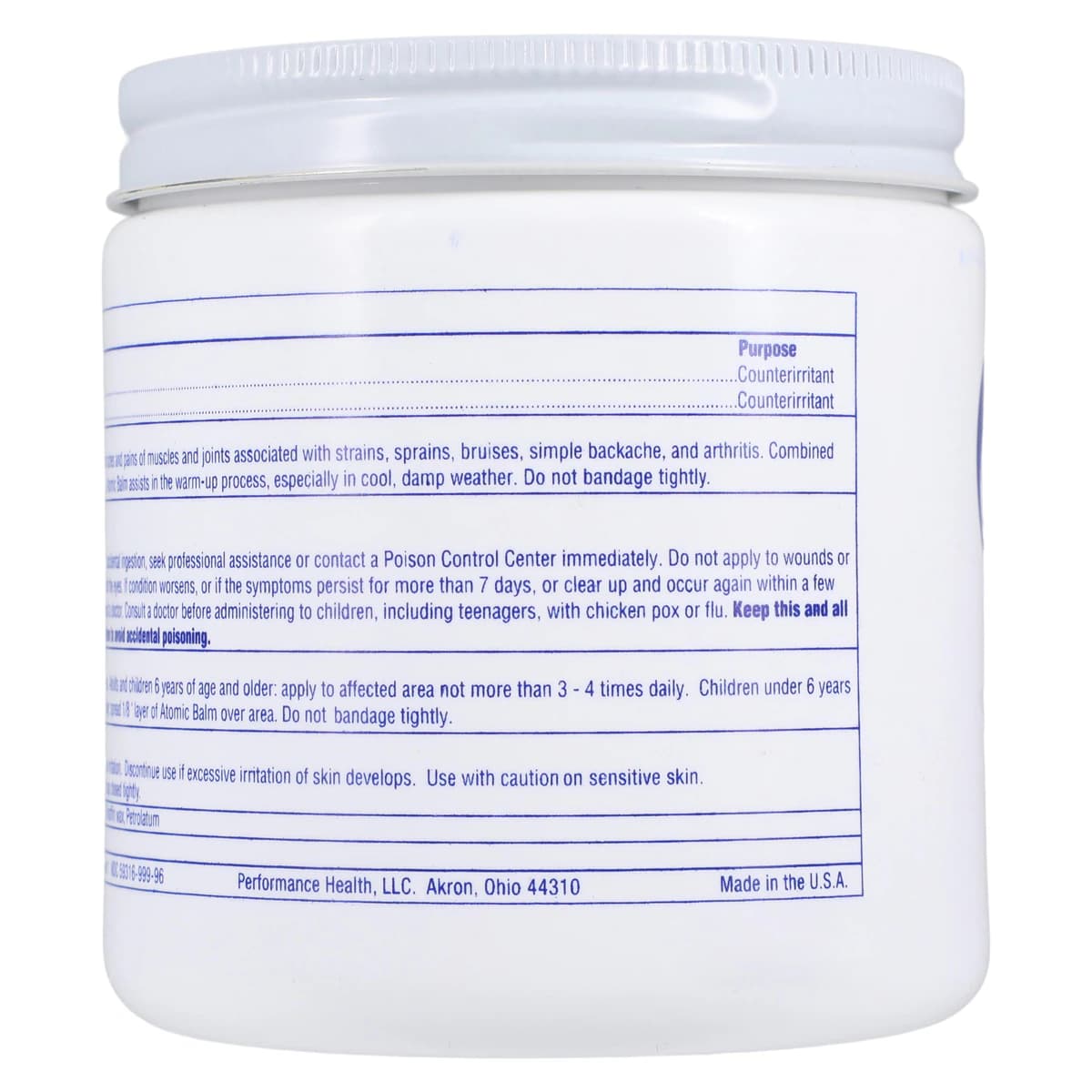 Atomic Balm Analgesic Topical Balm, 1 lb Jar, Performance Health Supply thumbnail 3
