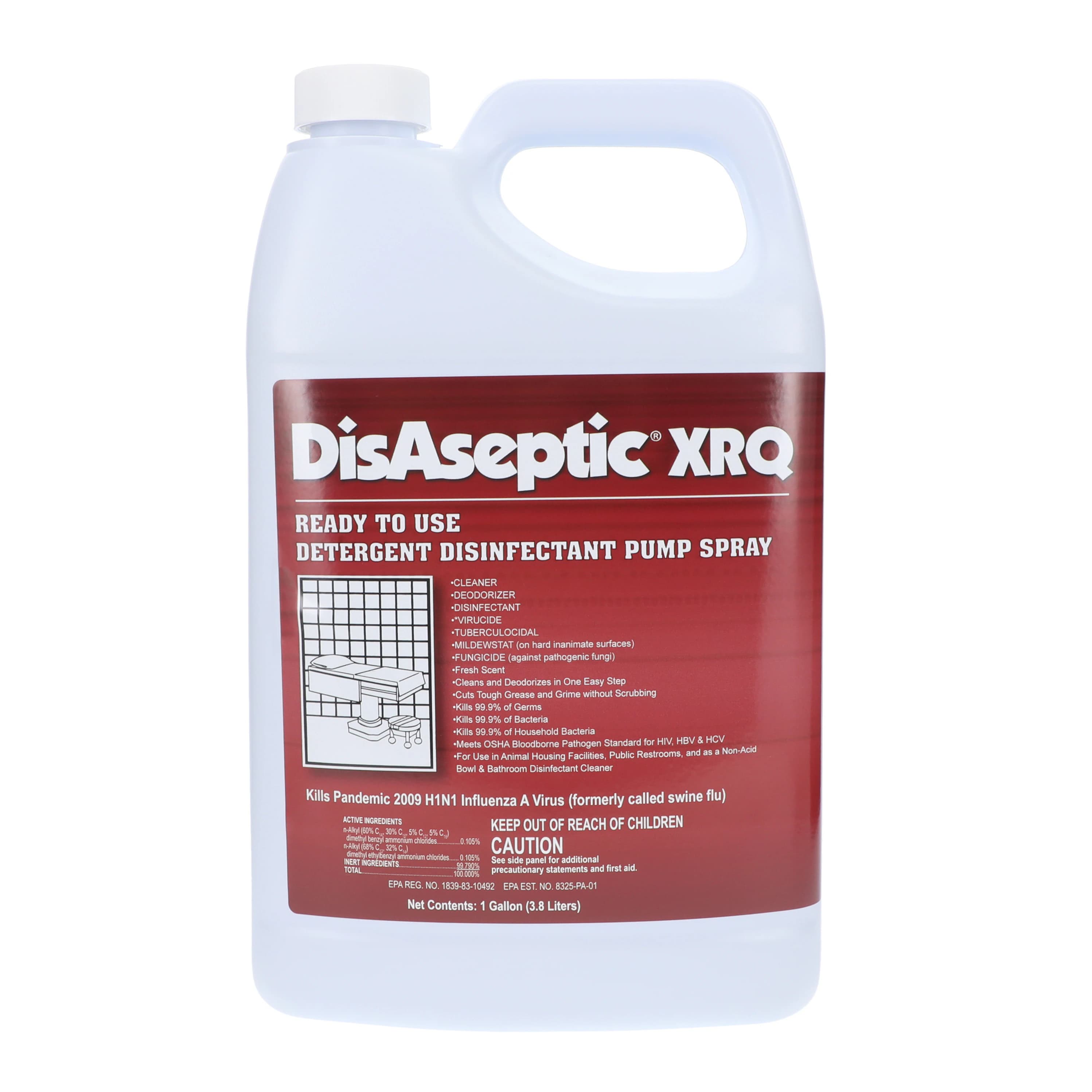 DisAseptic XRQ Disinfectant Cleaner, Ready-to-Use, 1 Gallon Refill, 3504 - DisAseptic XRQ - 1 Gallon Bottle - Image 1