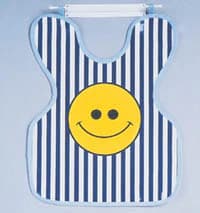 Cling Shield® Happy Face Design Lead-Lined Adult Apron, No Collar, 0.3mm, 22¼" x 24¼" - Cling Shield® Happy Face Design Lead-Lined Adult Apron No Collar .3mm - Image 1