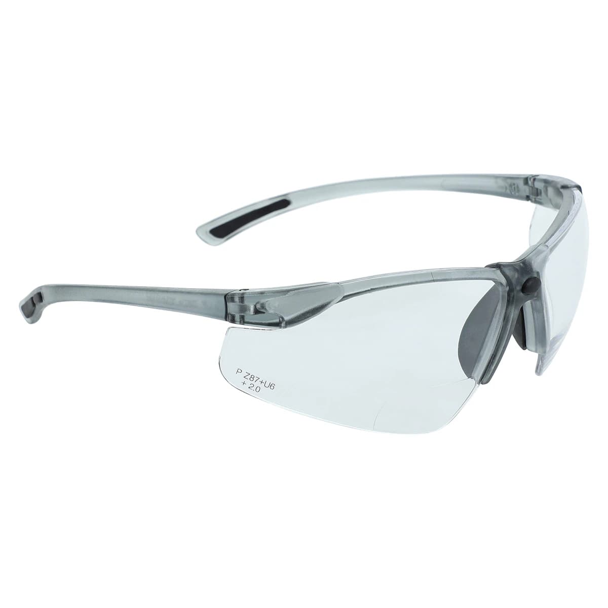 Palmero ProVision Tech-Spec Bifocal Safety Eyewear, 2.0 Diopter, Grey Frame, Clear Lens, 3720C thumbnail 2