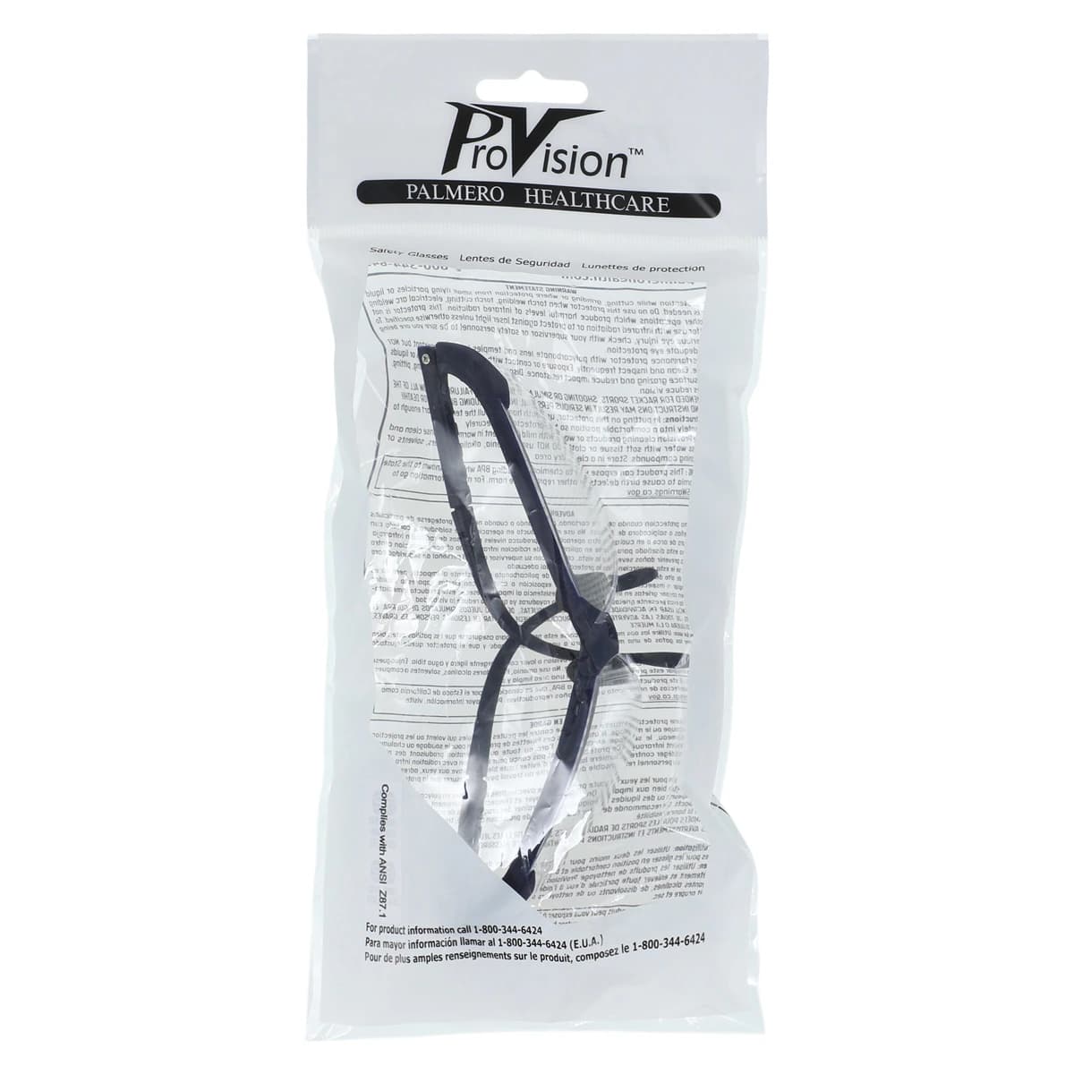 ProVision See-Breez Safety Glasses, Clear Lens, Blue Frame, Small, 1/Pk, 3560B thumbnail 5
