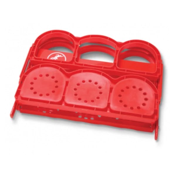 Water Bottle Carrier, 6 Places, Red, PVC - Carrier Only Bottle Pvc - Image 1