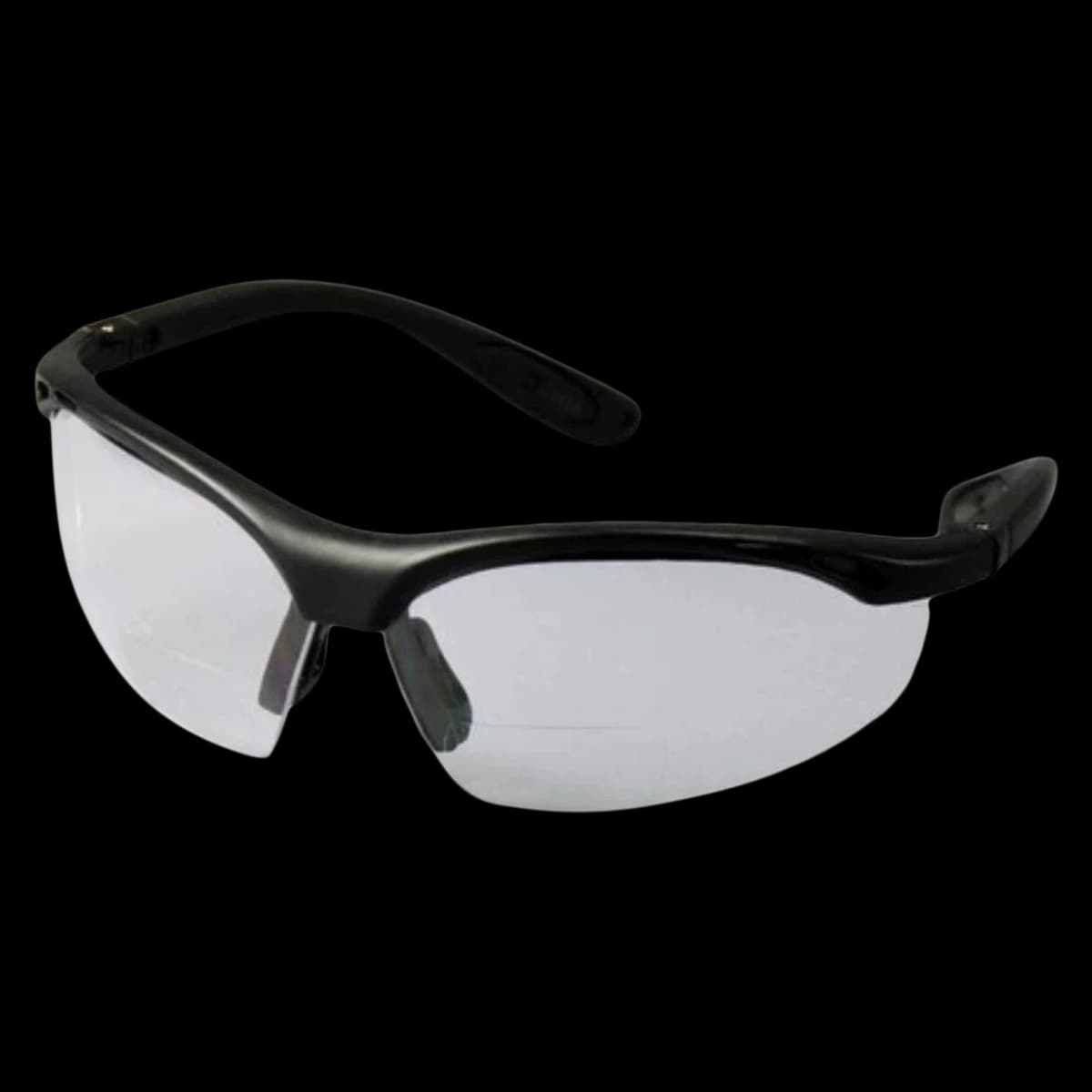 Kool Daddy Bifocal Safety Eyewear, 1.0 Diopter, Clear Lens, Black Frame, ANSI Z87.1-2003, 1 Pair - Kool Daddy 1.0 Black Frame and Clear Lens Eyewear - Image 1
