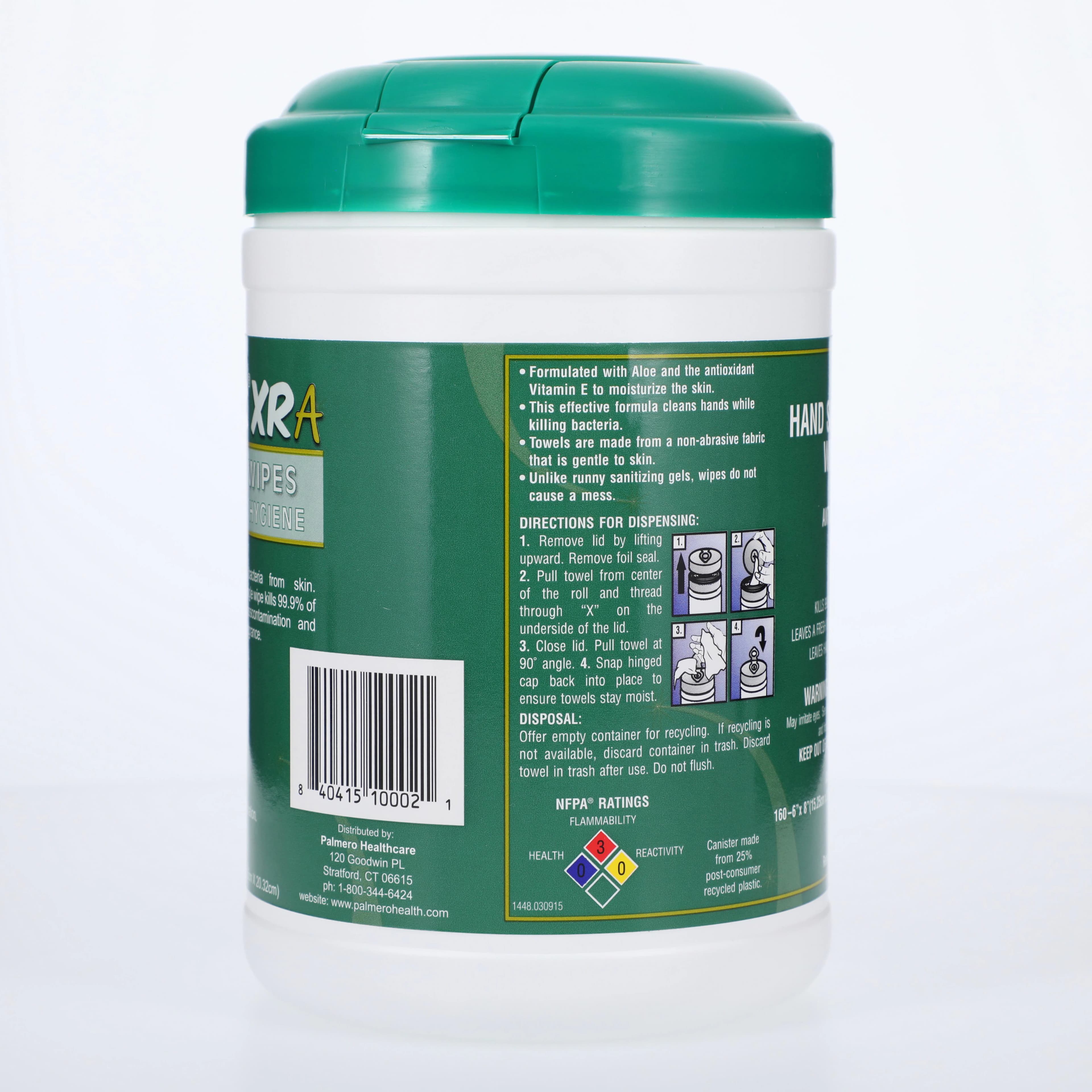 DisCide XRA Hand Sanitizing Wipes, 6" x 8", Wintergreen, 160 Towelettes/Canister, 3500 thumbnail 3