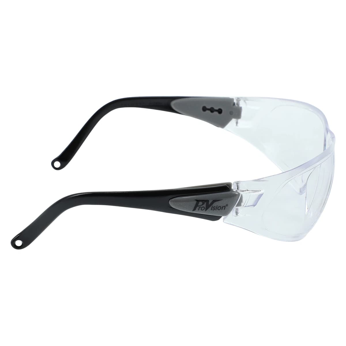 ProVision Contour Wraps Safety Eyewear, Black Frame, Clear Lens, Anti-Fog, Anti-Scratch, UV Protection, 1/Pk, 3553 thumbnail 4