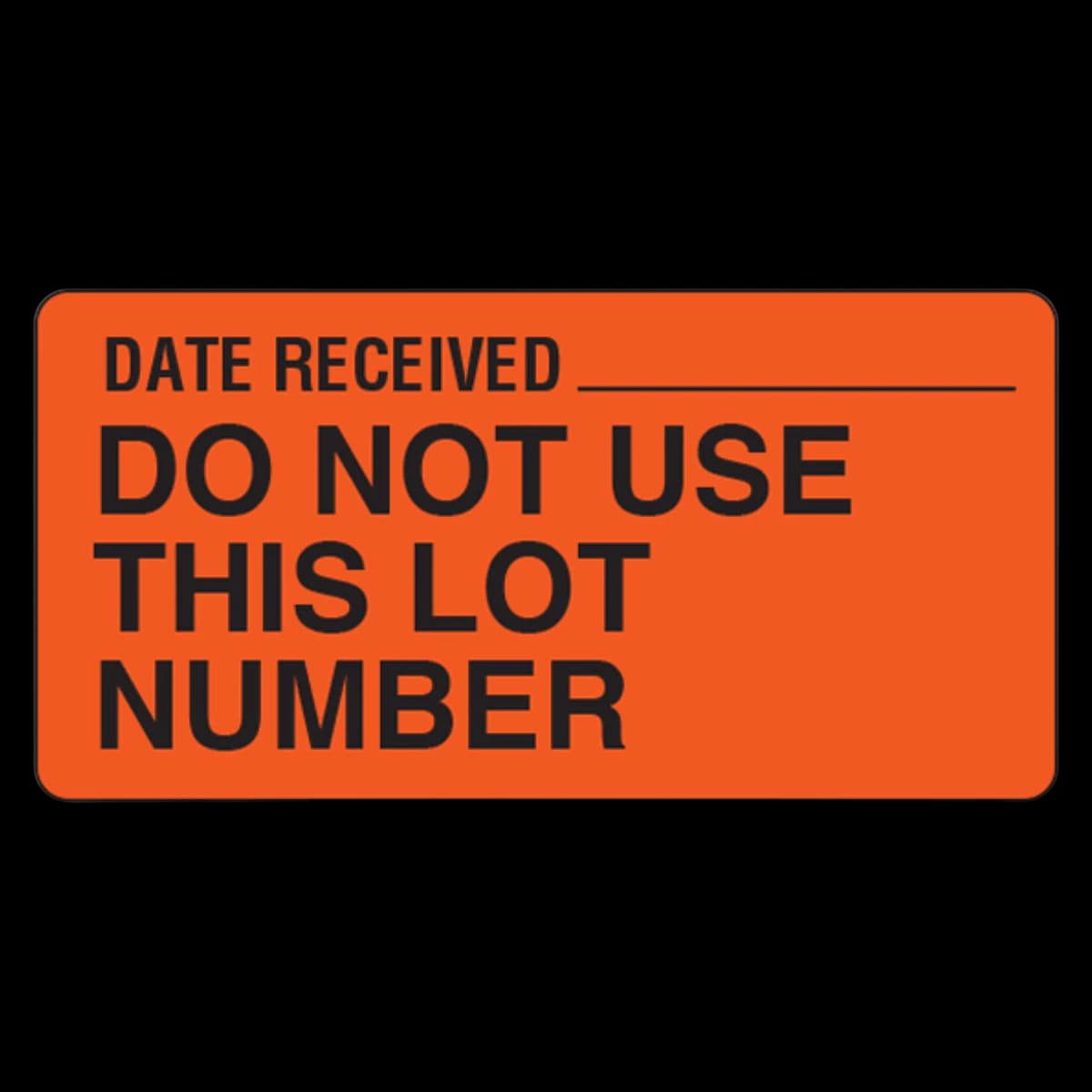 Label Lab Do Not Use This Lot Communication Label, Fluorescent Red, 1-1/2" x 3", 500/Roll, 1 Roll - Label Lab Do Not Use This Lot - Image 1