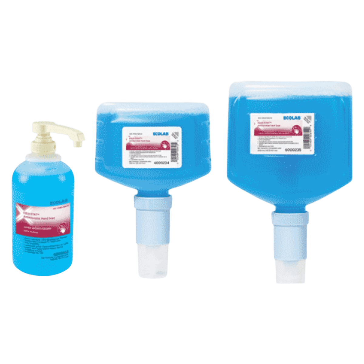 Ecolab Nexa Antimicrobial Hand Soap, 0.5% Benzalkonium Chloride, 1250 mL Bottle, Blue, 4/Case - Nexa™ Antimicrobial Hand Soap 1250ML Case of 4 - Image 1