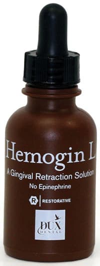 Kerr Hemogin-L Hemostatic Solution, 25% Aluminum Chloride, 35ml Bottle with Eye Dropper, #13052 - Hemogin-L 40ml - Image 1
