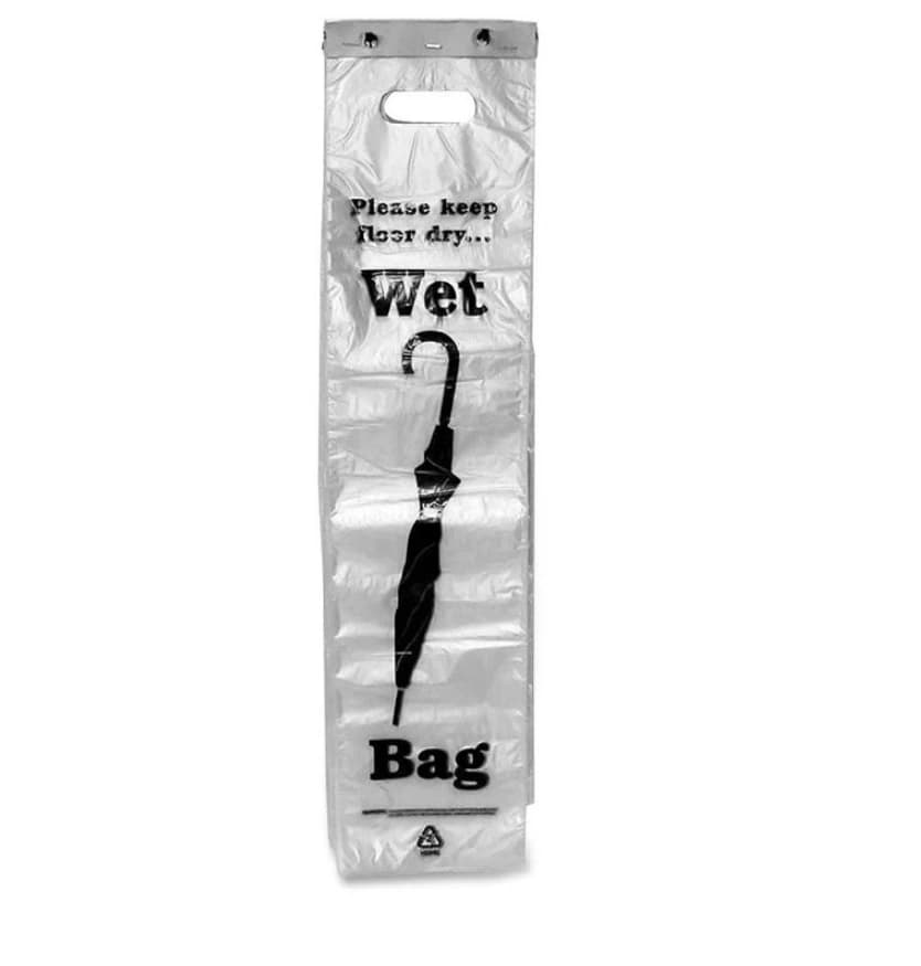 Tatco Umbrella Bags, Clear/Black, 1000/Box - Bag Umbrella Tatco Clear/Black - Image 1