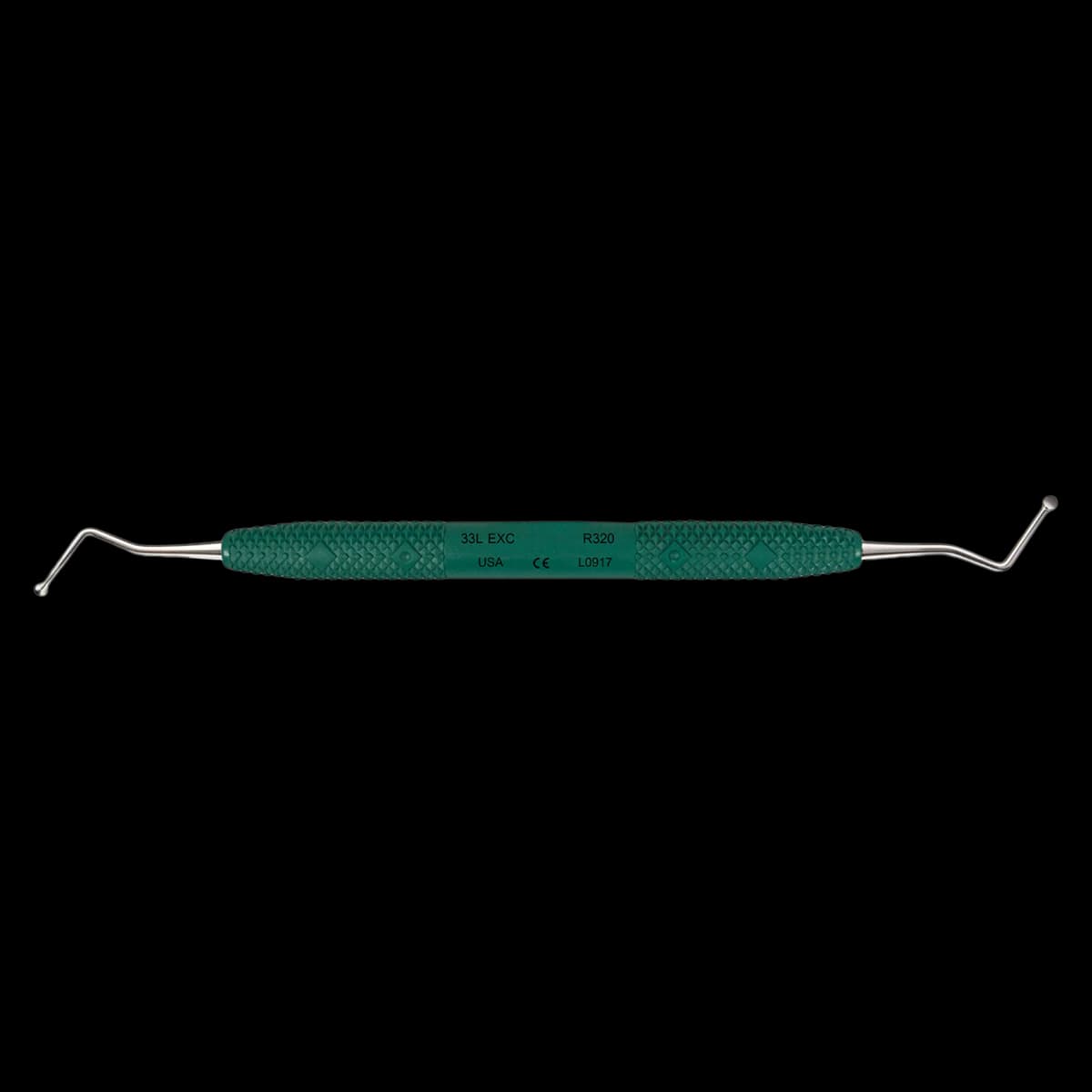 Paradise Dental Technologies 33L Endo Excavator, Double End, Resin Handle, Steel - 33L Endo Excavator - Image 1
