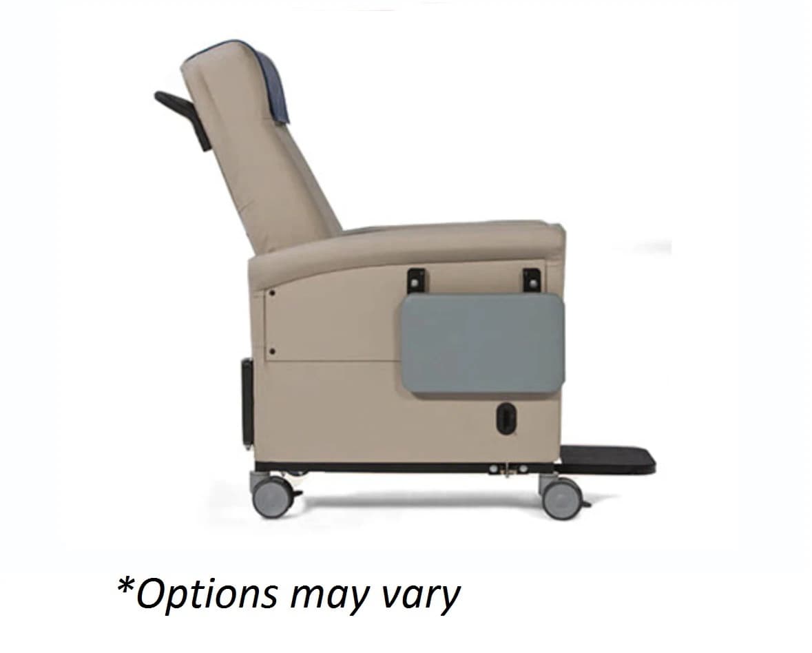 Champion Ascent XL 66 Series Bariatric Recliner, Manual, Gray, 500 lb Capacity, with 1 Table - Recliner Bari Mnl Trend 1 Tbl - Image 1