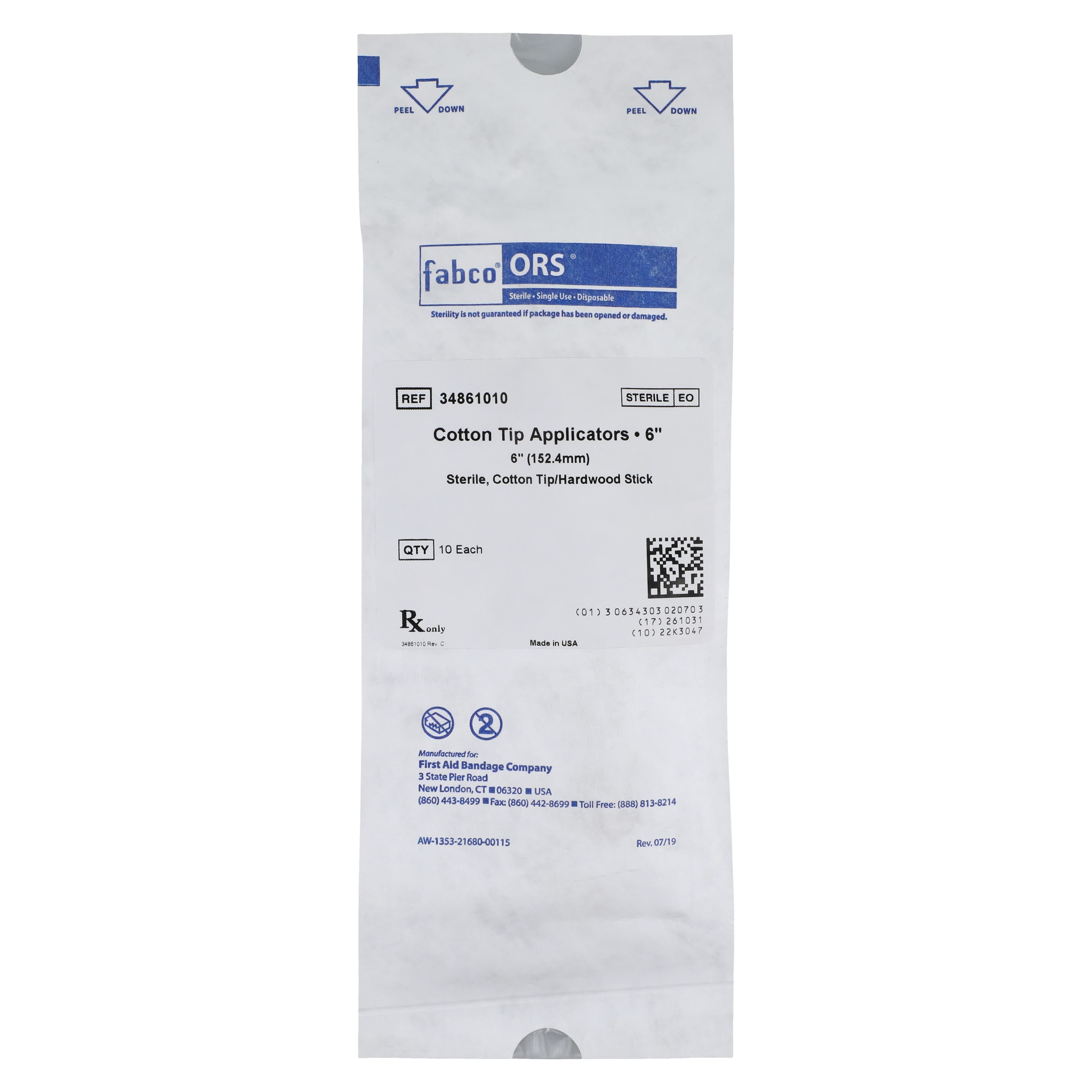 Sterile Cotton-Tipped Applicators, 6 in Wood Handle, 1000/Box thumbnail 2