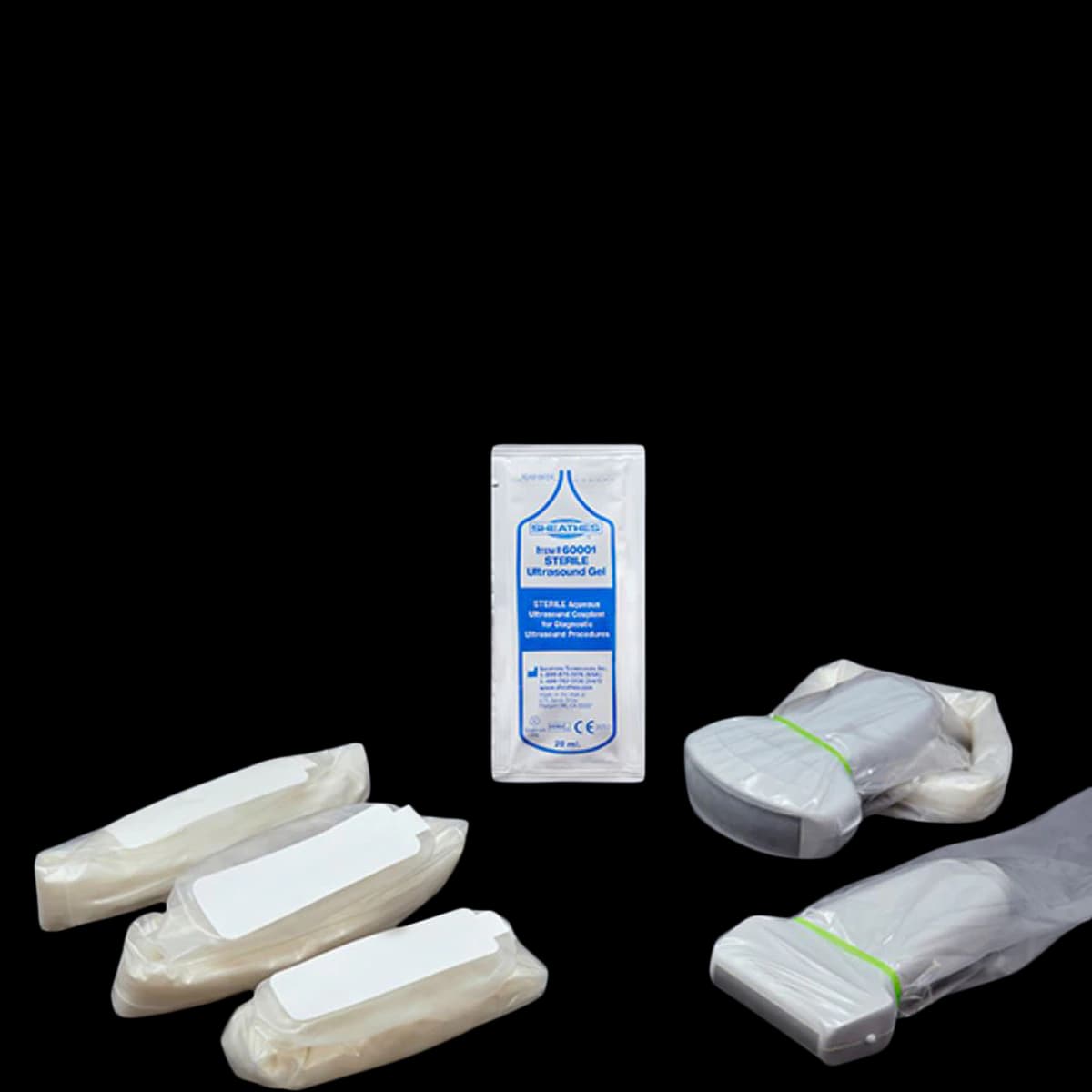 Sheathes3D Adhesive End Seamless Ultrasound Probe Cover Sheathes, 75/Case - Sheathes3D Adhesve End Seamlss - Image 1