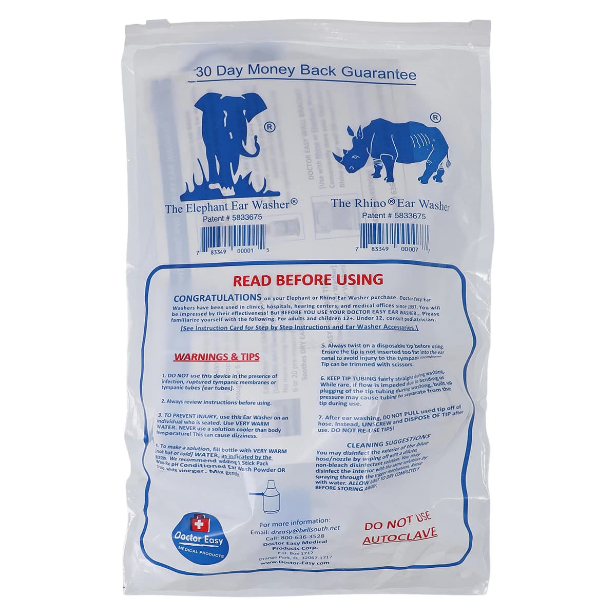 Doctor Easy Elephant Ear Wash Unit, Non-Returnable, Plastic, Each thumbnail 6